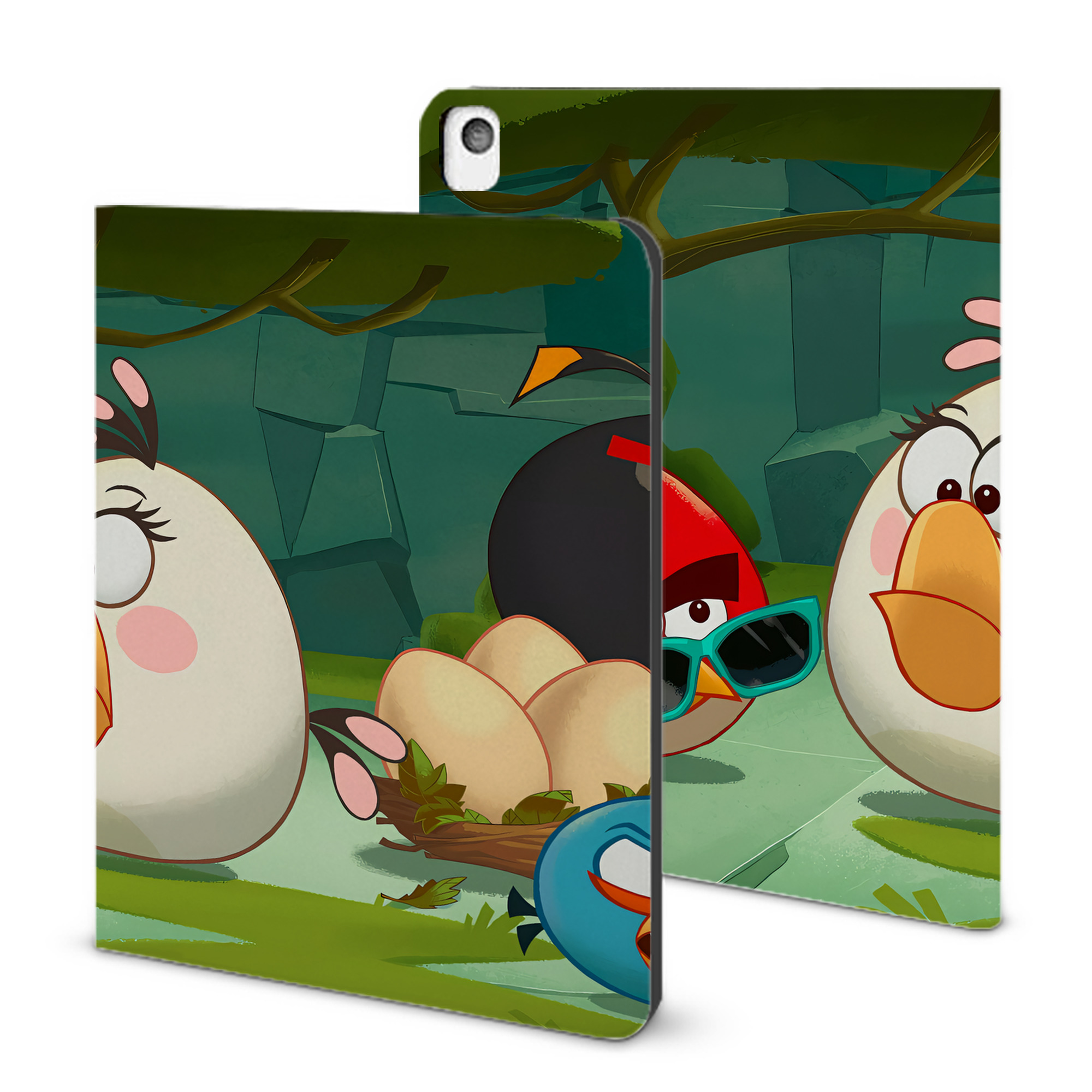 （画像用） Angry Birds アングリーバード IPadケース ペンホルダー付き ブックスタイルデザイン